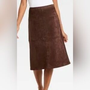 For Joseph chocolate brown Suede skirt, size M